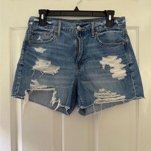 American Eagle Outfitters Ripped Blue Jean Shorts